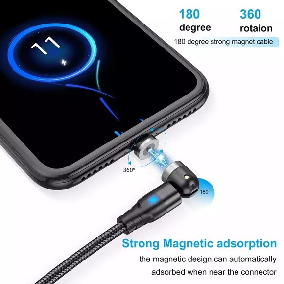 Magnetic USB Cable 540 Degree Rotate & 3.0 Adapter - Picture 6 of 14